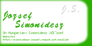 jozsef simonidesz business card